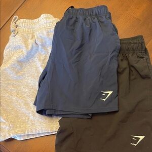 Men's Gymshark Athletic Shorts - Black, Navy, and Gray all XSmall